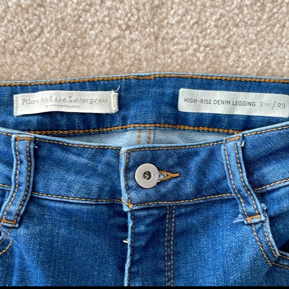 Anthropologie Pilcro and the Letterpress High Rise Denim Legging Sz 29 - Picture 3 of 8